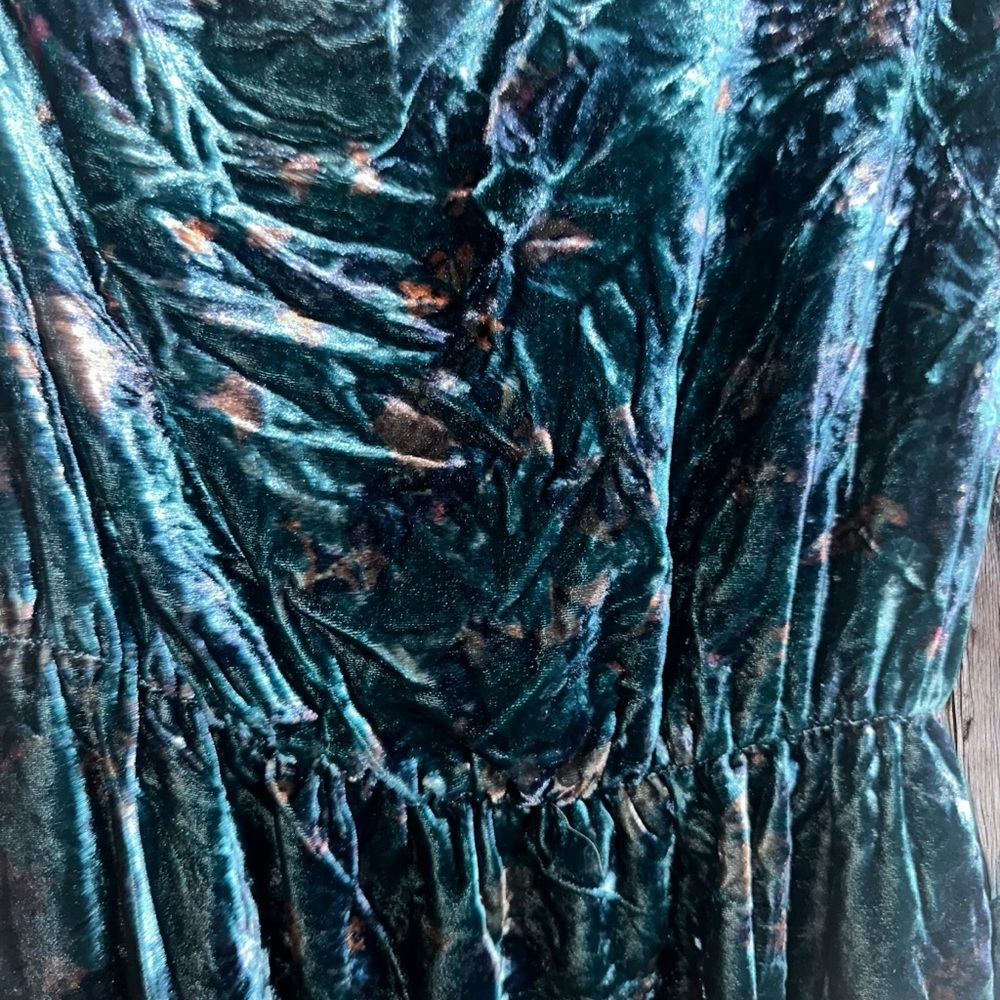 Zara trafaluc velvet floral dress one shoulder - medium (C8) - Picture 7 of 8
